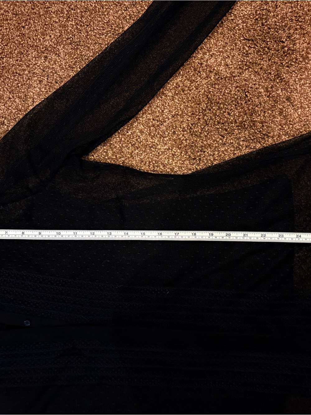 Sheer Black Button-Front 2015 White House Black Market Women's Blouse - Picture 5 of 5